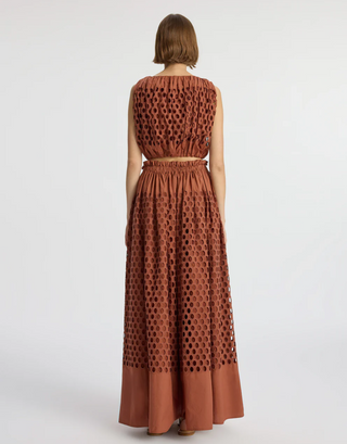 Flora Eyelet Maxi Skirt