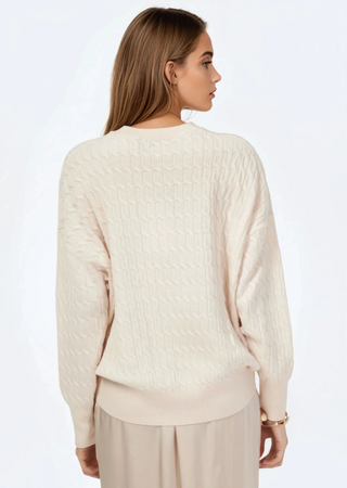 Giana Cable Knit Sweater Cannoli